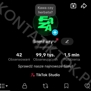 Konto TikTok 99000 obserwujących