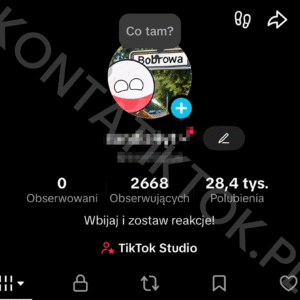 Konto TikTok 2500 obserwujących