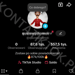 Konto TikTok 87000 obserwujących