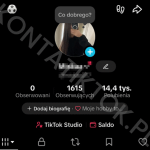 Konto TikTok 1500 obserwujących