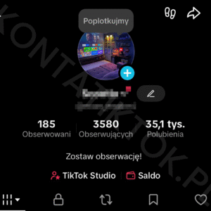 Konto TikTok 3500 obserwujących